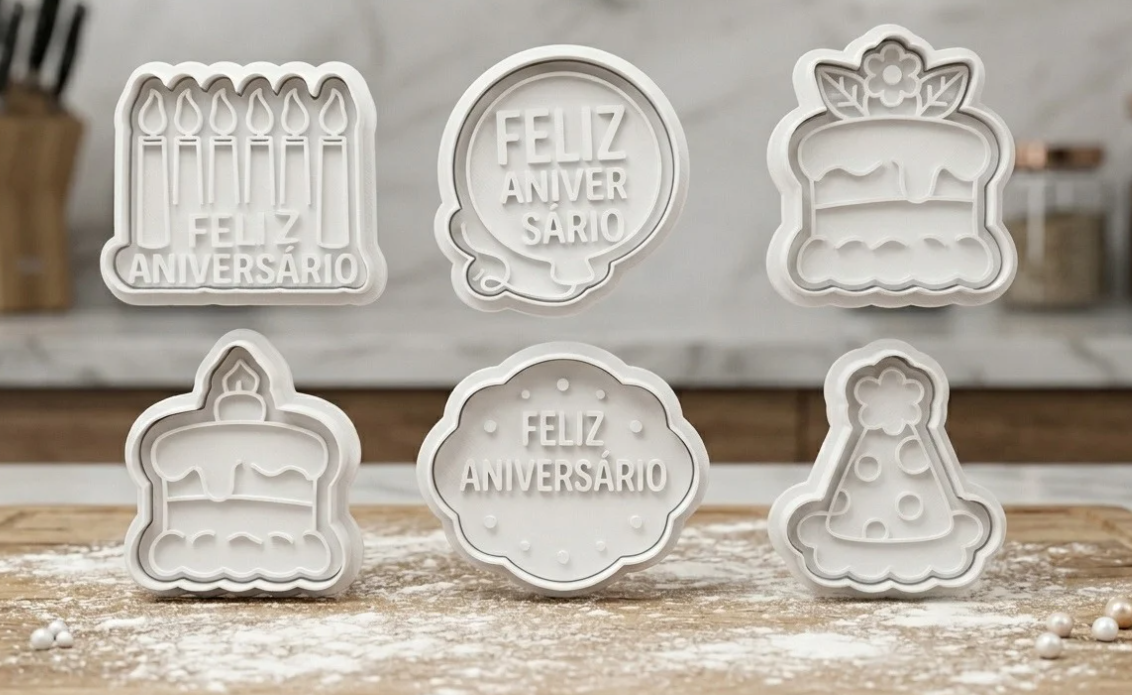 Cortadores Aniversário - Kit ou Unitário