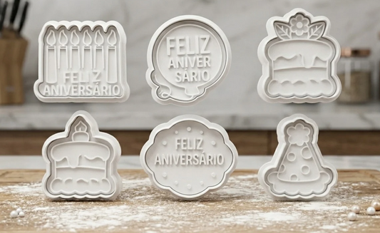 Cortadores Aniversário - Kit ou Unitário