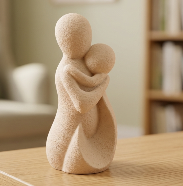 Escultura Mãe e Filho