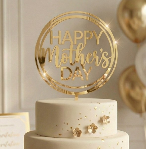 Topo de Bolo Happy Mother’s Day | Acrílico