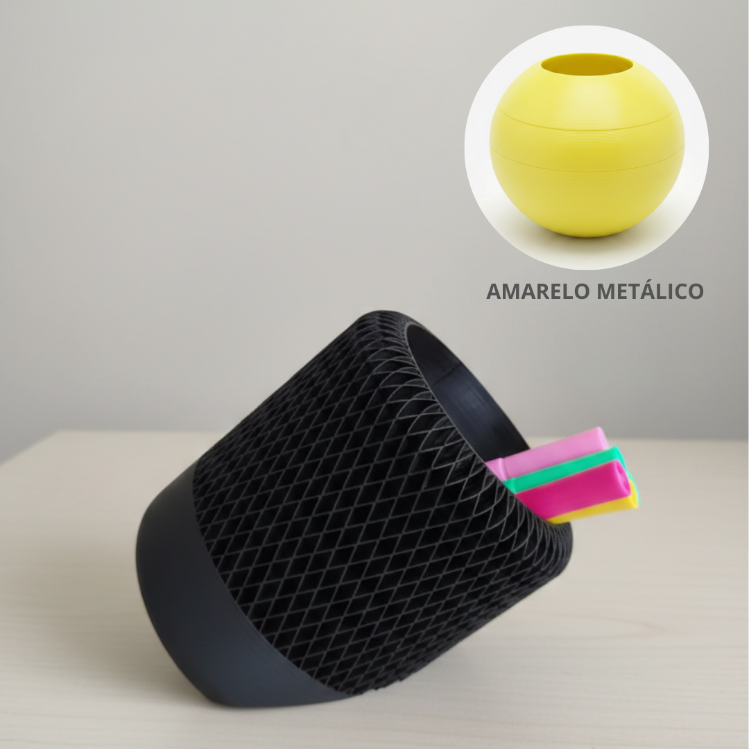 Porta Lápis Grid 3D Inclinado