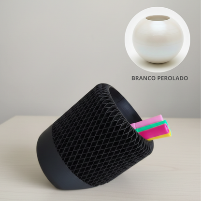 Porta Lápis Grid 3D Inclinado