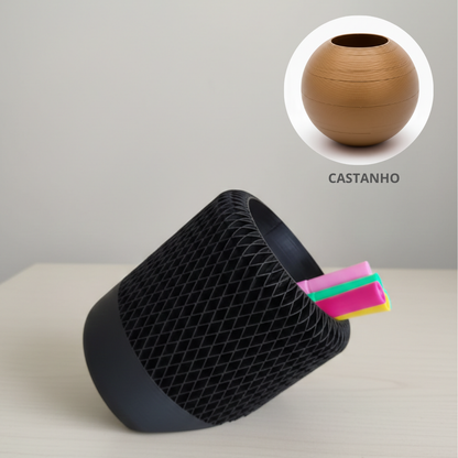 Porta Lápis Grid 3D Inclinado