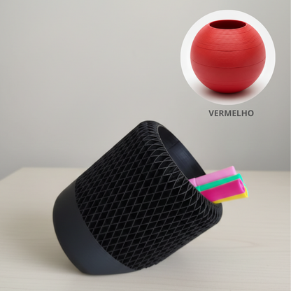 Porta Lápis Grid 3D Inclinado